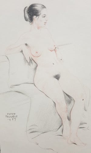 Pieter Pouwels - Pieter Pouwels 1910-1985originele gesigneerde tekening vrouwelijk naakt 1957 kopen? Bied vanaf 50!