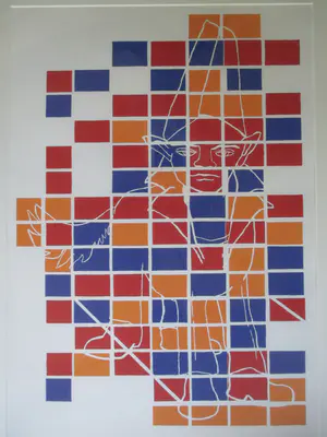 Yke Schotten - Hotsende "Geblodte brigade 1" in fraaie Barth lijst! kopen? Bied vanaf 1!