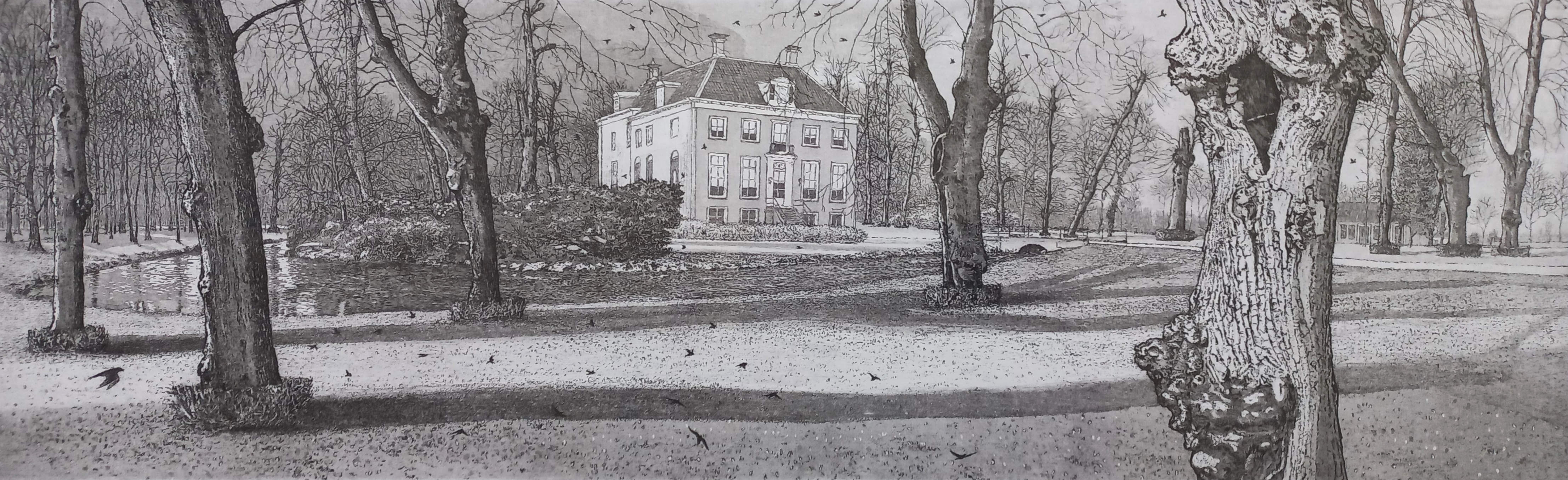 Buy Reinder Homan - Huis te Manpad in Heemstede, ets (mooi ingelijst)? Bid from 175!