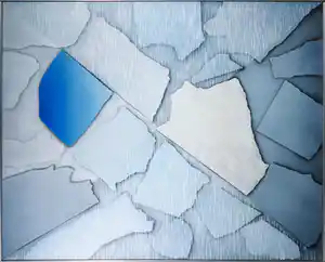 Frits van Geer - Acryl op doek, Regenfragmenten - Ingelijst (Groot) verkauft für € 50!