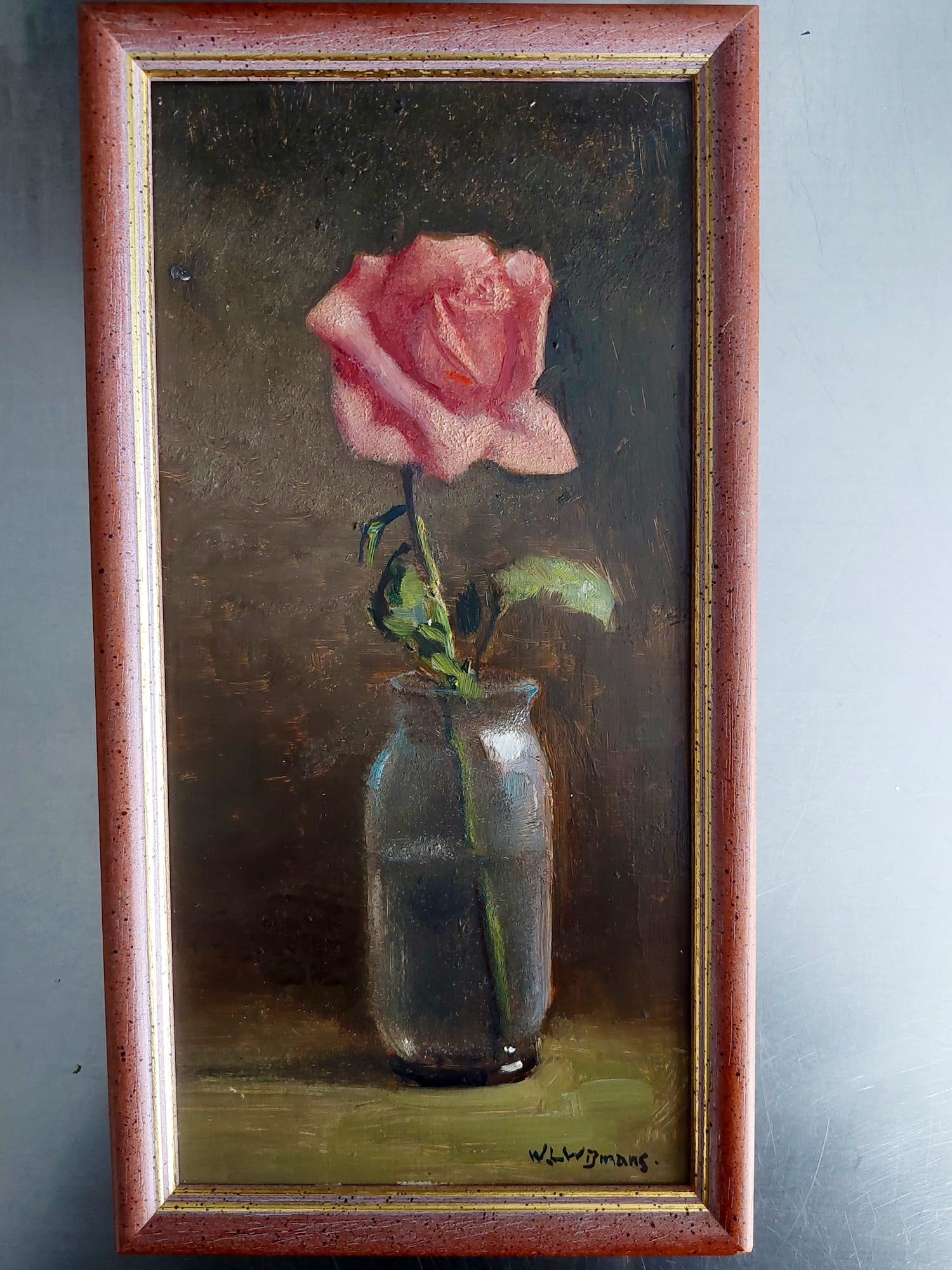 Wilhelmus L. Wijmans - Roos in vaas verkocht voor € 18!