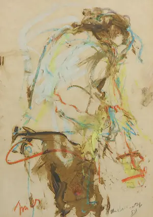 Jan van Lokhorst - Gemengde techniek op papier, Miles Davis - Ingelijst kopen? Bied vanaf 150!