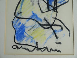 Anton Heyboer - Pastel, “Moeder en kind” – gesigneerd & ingelijst kopen? Bied vanaf 1!