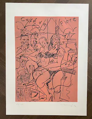 AcheterJörg Immendorff - Café de Flore? Enchérissez de 700!
