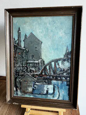 Toon Koster - Havenlandschap Rotterdam kopen? Bied vanaf 100!