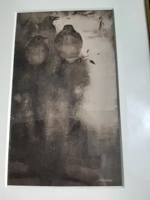 Jan Mankes - Originele Heliogravure Lijsters in Avondstemming 1923 kopen? Bied vanaf 120!