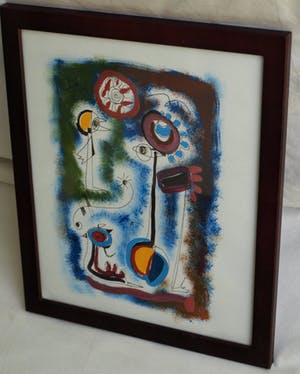 Jasper Banen - Gemengde techniek , “Hemelfamilie” – gesigneerd & ingelijst – 2005 kopen? Bied vanaf 45!