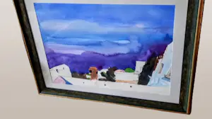 Friedrich Schiemann - Aquarell Gemälde Südliche Landschaft 1981 signiert Größe 80 x 100 cm kopen? Bied vanaf 320!