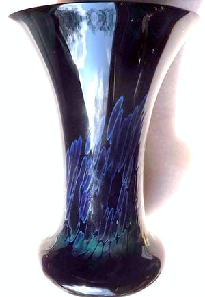 Curiosa - Erwin Eisch voor Glasblaserei Eisch Frauenau - design zwart/ blauwe - gesigneerd kopen? Bied vanaf 1!