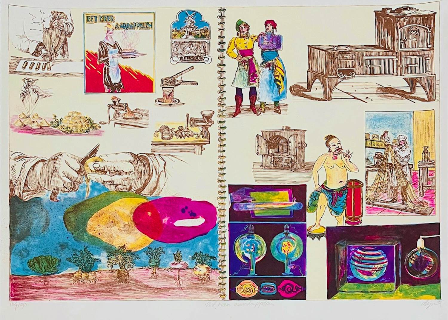 Jacqueline de Jong - Eet meer aardappelen, gesigneerde litho kopen? Bied vanaf 49!