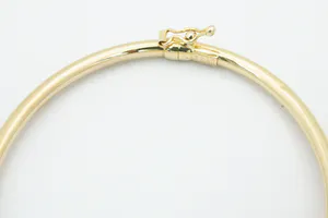 Gladde 14krt geel-gouden ovalen unisex "slaven" armband kopen? Bied vanaf 130!