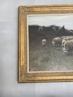 Herman van der Weele - 1852-1930, herder met schaapskudde op de hei. Olieverf op doek 58,7 x 86,9 cm. kopen? Bied vanaf 1200!