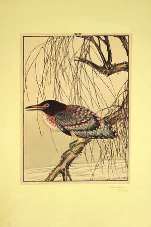 Imao Keinen - Houtsnede, Zonder titel verkocht voor € 70!