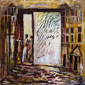 Jean Girigori - Olieverf op doek, Un passado presente (Zeer groot) verkocht voor € 175!