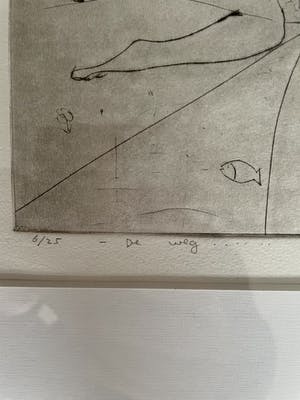 Henk Visch - Ets, De weg... nr. 6 van 25 - Ingelijst kopen? Bied vanaf 40!