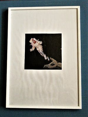 Jan G. Elburg - Vijftiger - CoBrA - Surrealist - Originele COLLAGE - 1990 - gesigneerd kopen? Bied vanaf 60!