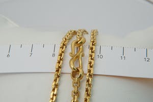 2511 - Massief 20krt-geel-gouden "Forcat" collier - Lang formaat 76 cm - gekeurd kopen? Bied vanaf 1470!