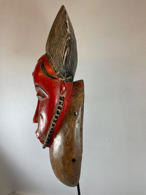 Bamun - Red Afrikaans Baule masker - Iv. Coast. kopen? Bied vanaf 65!