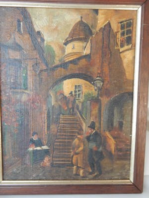 Niet of onleesbaar gesigneerd - straatje / binnenplaats kopen? Bied vanaf 1!