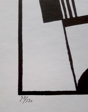 Cesar Domela - Constructivistische compositie, zeefdruk kopen? Bied vanaf 115!