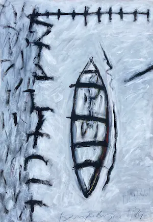 Barney de Krijger - Gouache / gemengde techniek op papier, Zonder titel (Groot) kopen? Bied vanaf 25!