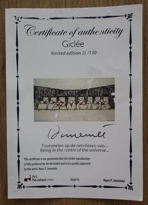 Hans Innemee - Giclee op doek: "Being in the centre of the universe..." - 2007 + certificaat kopen? Bied vanaf 299!