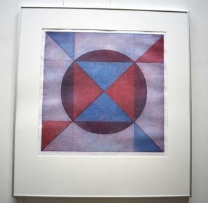 Niet of onleesbaar gesigneerd - Geometrische compositie - Kleurets, Ingelijst kopen? Bied vanaf 1!