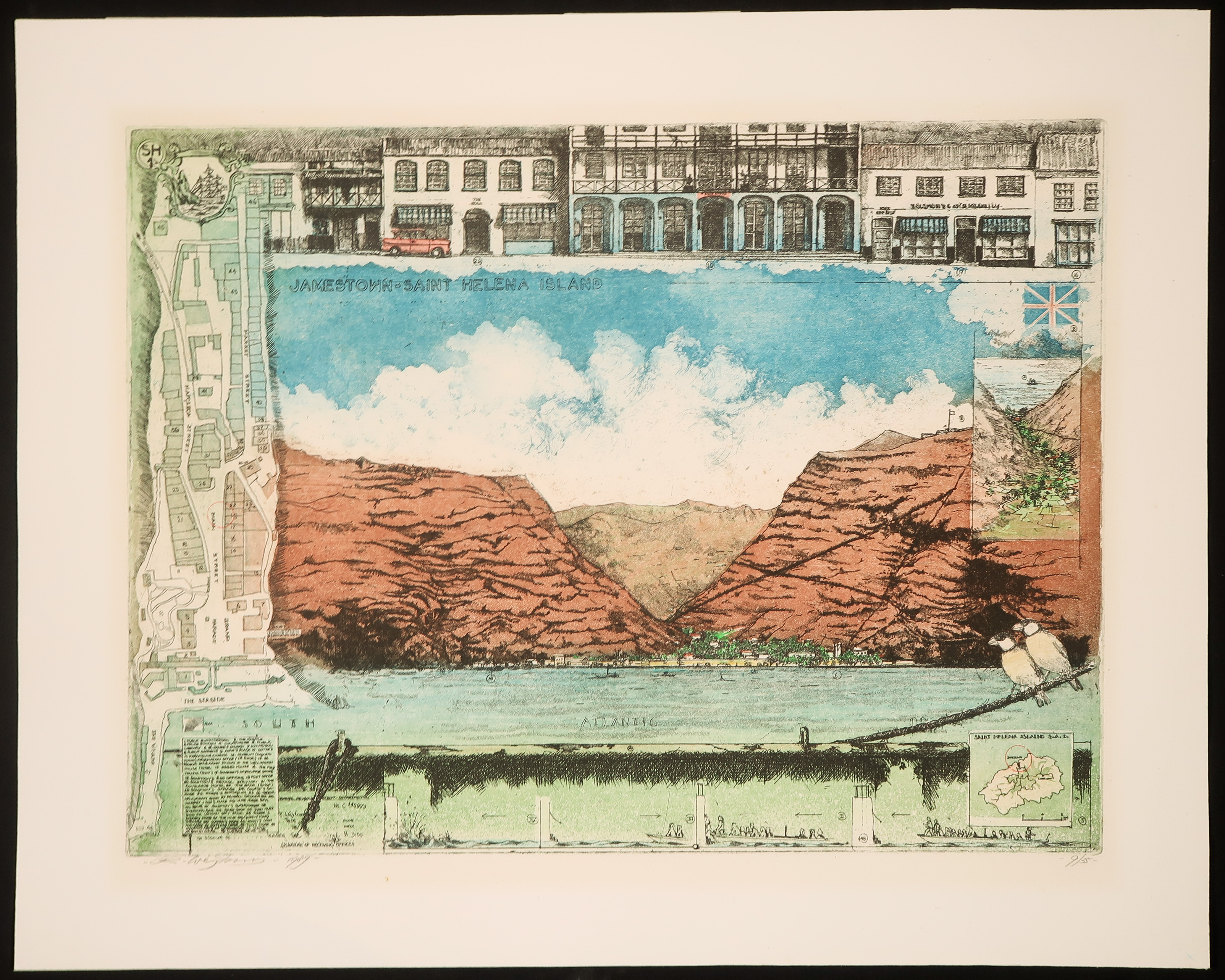 Rolf Weijburg - Ets en aquatint, Jamestown kopen? Bied vanaf 40!