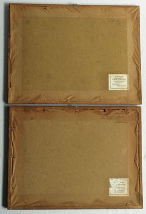 Johan Hemkes - 2 Ingelijste etsen , ‘Korendragershuisje’ + ‘Theehuisje Bolwerk , Franeker’ kopen? Bied vanaf 1!