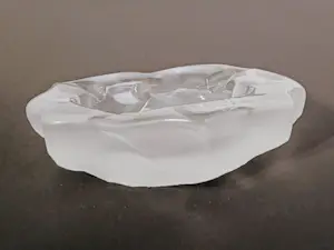 Val-Saint-Lambert - Brutalistisch sieradenschaaltje van mat kristal. kopen? Bied vanaf 64!