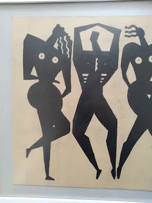 Niet of onleesbaar gesigneerd - Twee mannen, twee vrouwen in silhouet kopen? Bied vanaf 1!