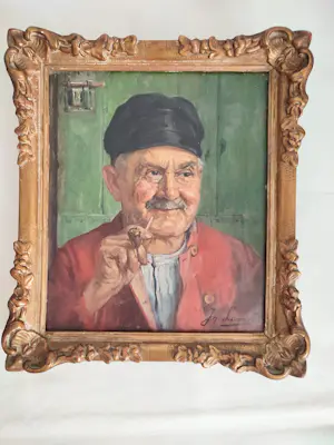 Jan Laenen - Pendant van 2 genreportretten kopen? Bied vanaf 240!