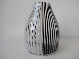 Venini - zwart/wit Tessuto/Swirl vaas kopen? Bied vanaf 85!