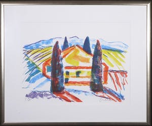 Jan Cremer - Zeefdruk, Toscane - Ingelijst kopen? Bied vanaf 150!