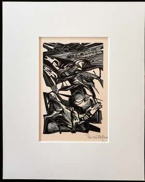 Ru van Rossem - Houtsnede verkocht voor € 35!