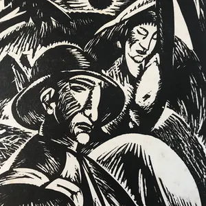 Jan Frans Cantre - Mooie originele houtsnede - gesigneerd - 1932 kopen? Bied vanaf 45!