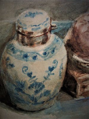 Niet of onleesbaar gesigneerd - Omstreeks 1920 - Stilleven met Delfts Blauw potje - gesigneerd kopen? Bied vanaf 10!