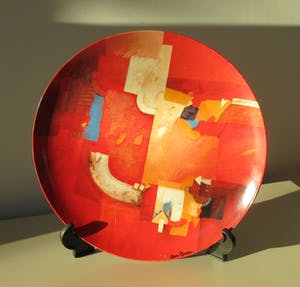 Theo den Boon - Platelen bord Confrontation uit de serie Proeven van Kunst - Royal Goedewaagen kopen? Bied vanaf 1!