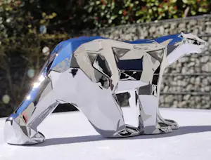 Richard Orlinski - OURS POMPON X ORLINSKI (SILVER EDITION) kopen? Bied vanaf 320!