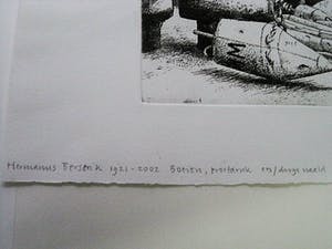 Herman Berserik - Karakteristiek Grafiek - droge naald Ets / proefdruk - "Boeien" passe partout kopen? Bied vanaf 30!