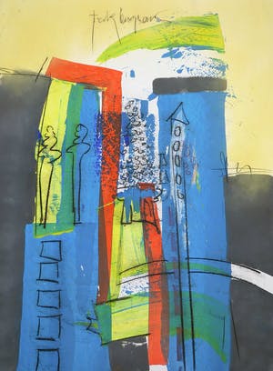 Frank Lengvenius - Gemengde techniek op papier, Zonder titel (Groot) kopen? Bied vanaf 1!