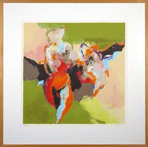 Peter Munnik - Zeefdruk, Zonder titel 1 - Ingelijst verkocht voor € 40!