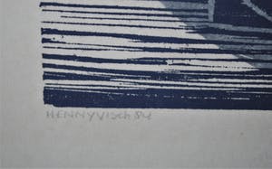 Henny Visch - Bescherming (Teth) - houtsnede op rijstpapier kopen? Bied vanaf 40!