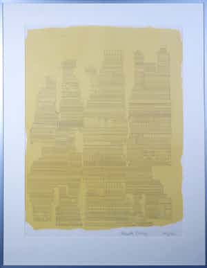 Eduardo Paolozzi - Zeefdruk, Zonder titel - Ingelijst verkocht voor € 100!