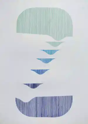 Servulo Esmeraldo - Abstracte compositie, kleurenets kaufen? Bieten Sie von 250!
