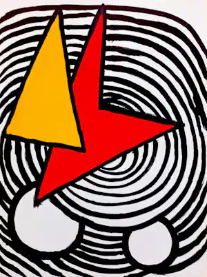 Alexander Calder - Compositie, originele litho (1973) verkauft für € 75!