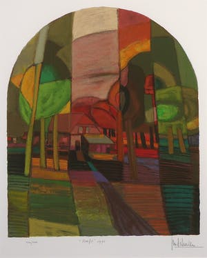 Ton Schulten - Zeefdruk, Herfst - Ingelijst kopen? Bied vanaf 150!