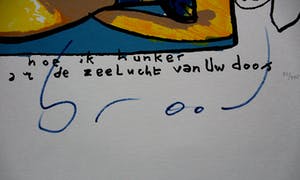 Herman Brood - Zeefdruk: Oh hoe ik hunker (laatste exemplaar!) kopen? Bied vanaf 295!
