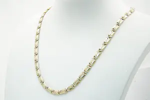 32- 14 Krt geel gouden "Scroll" collier - 50cm - 19.4gr kopen? Bied vanaf 540!