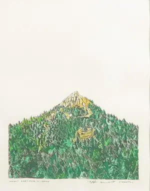 Niet of onleesbaar gesigneerd - Gemengde techniek op papier, Mount Seymour - Ingelijst kopen? Bied vanaf 1!